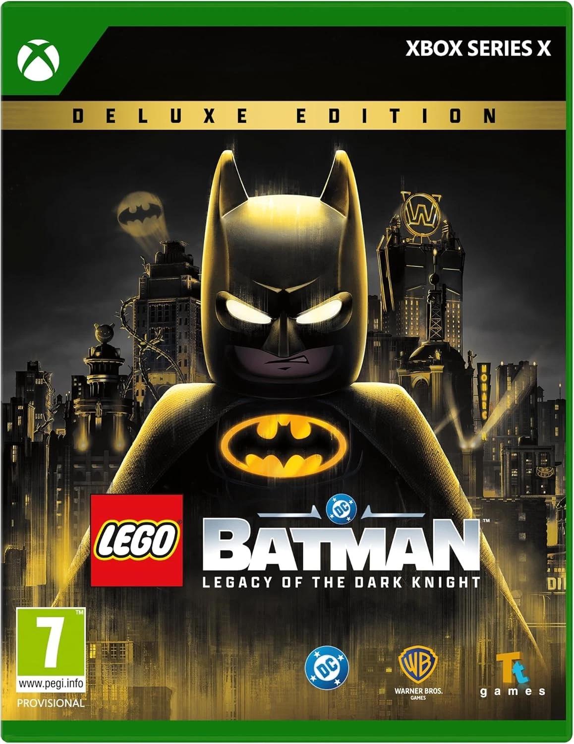 Carátula de LEGO Batman: Legacy Of The Dark Knight Deluxe Edition para Xbox Series X (edición PAL España)