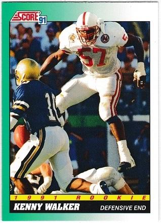 Kenny Walker #317 Football Cards 1991 Score