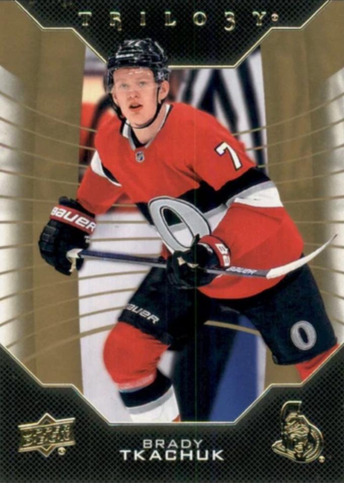 Brady Tkachuk #9 Hockey Cards 2019 Upper Deck Trilogy