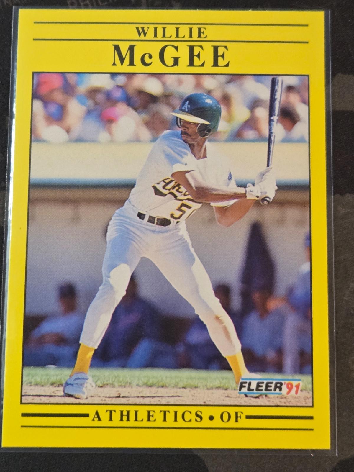 Willie McGee #16 Baseball Cards 1991 Fleer