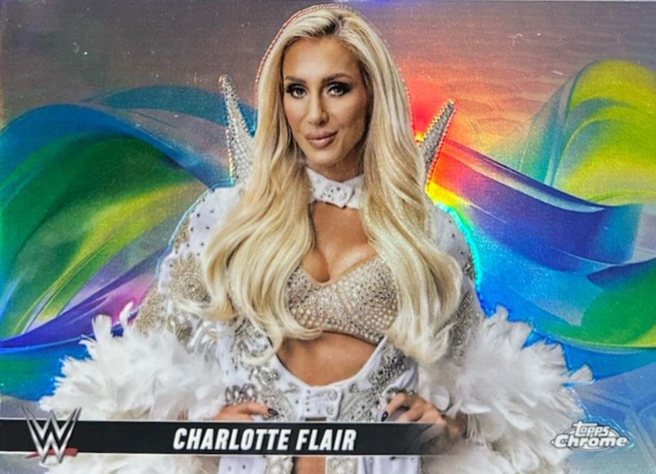 Charlotte Flair #HLX-CHA Wrestling Cards 2025 Topps Chrome WWE Helix