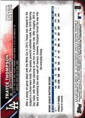 Back Of Card | Trayce Thompson Baseball Cards 2016 Topps Update