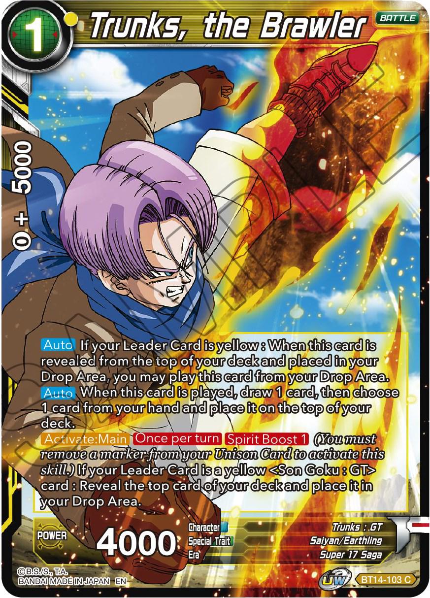 Trunks, the Brawler BT14-103 Dragon Ball Super Cross Spirits