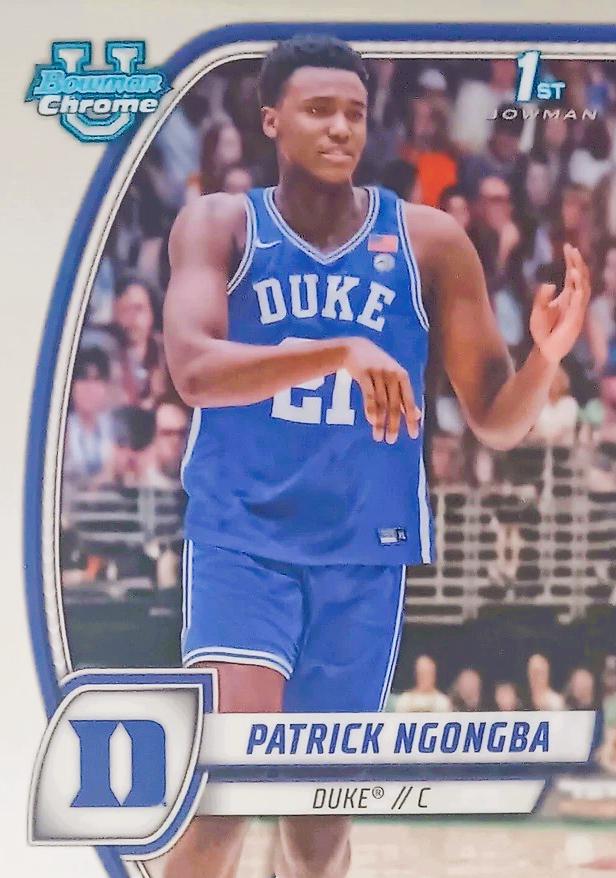 Patrick Ngongba #58 Basketball Cards 2024 Bowman Chrome University