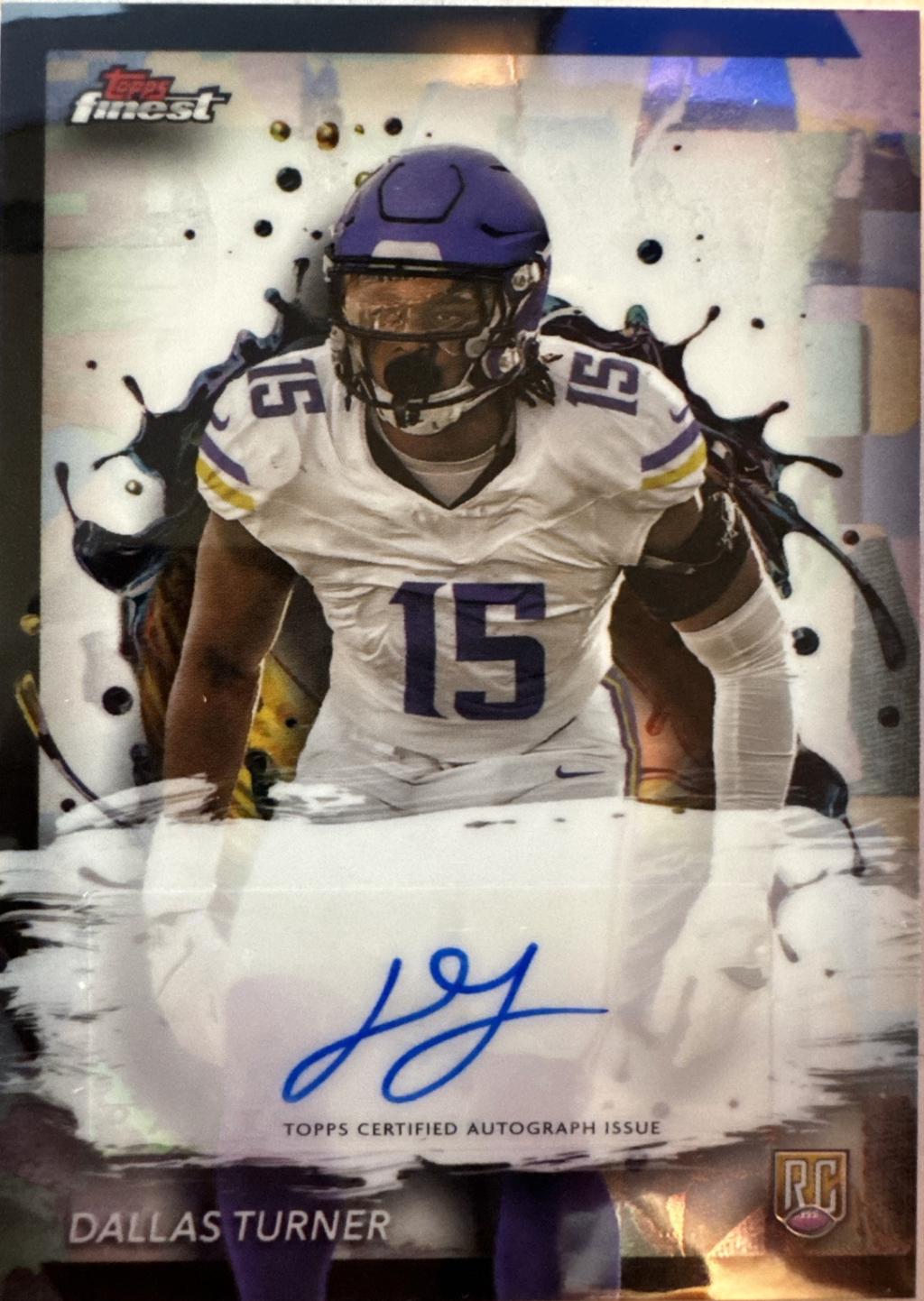 Dallas Turner #RFA-DT Football Cards 2024 Topps Finest Rookie Autograph