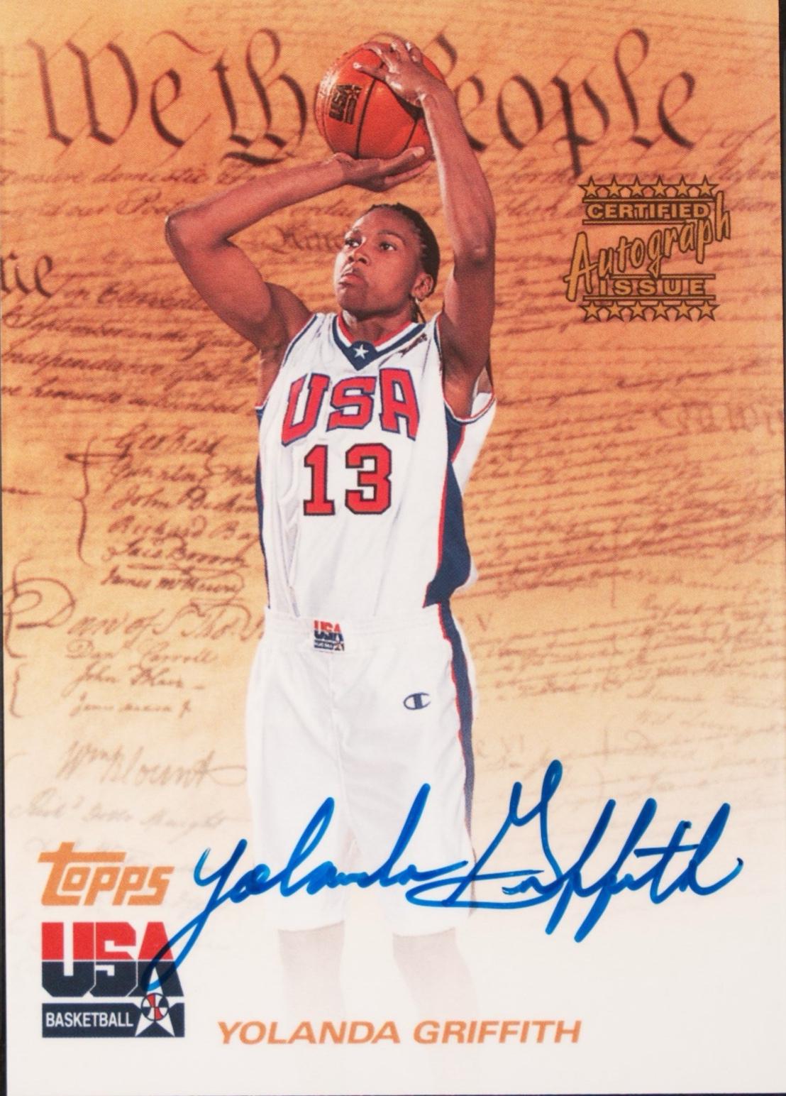 Yolanda Griffith #YG 2000 Topps Team USA Basketball Autograph