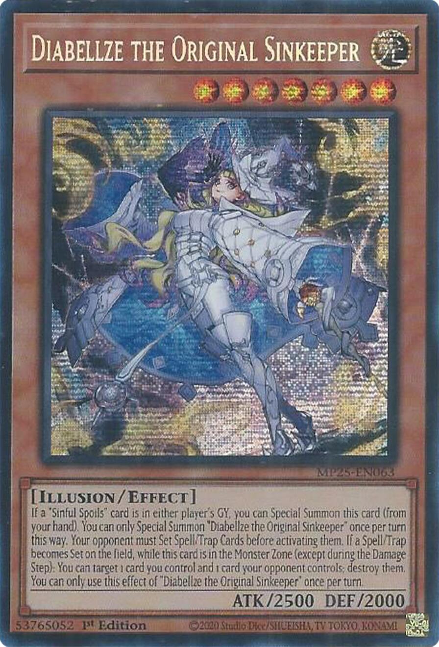 Diabellze the Original Sinkeeper MP25-EN063 Prices | YuGiOh 2025