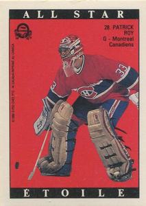 Patrick Roy #28 1989 O Pee Chee Sticker All Star Hockey