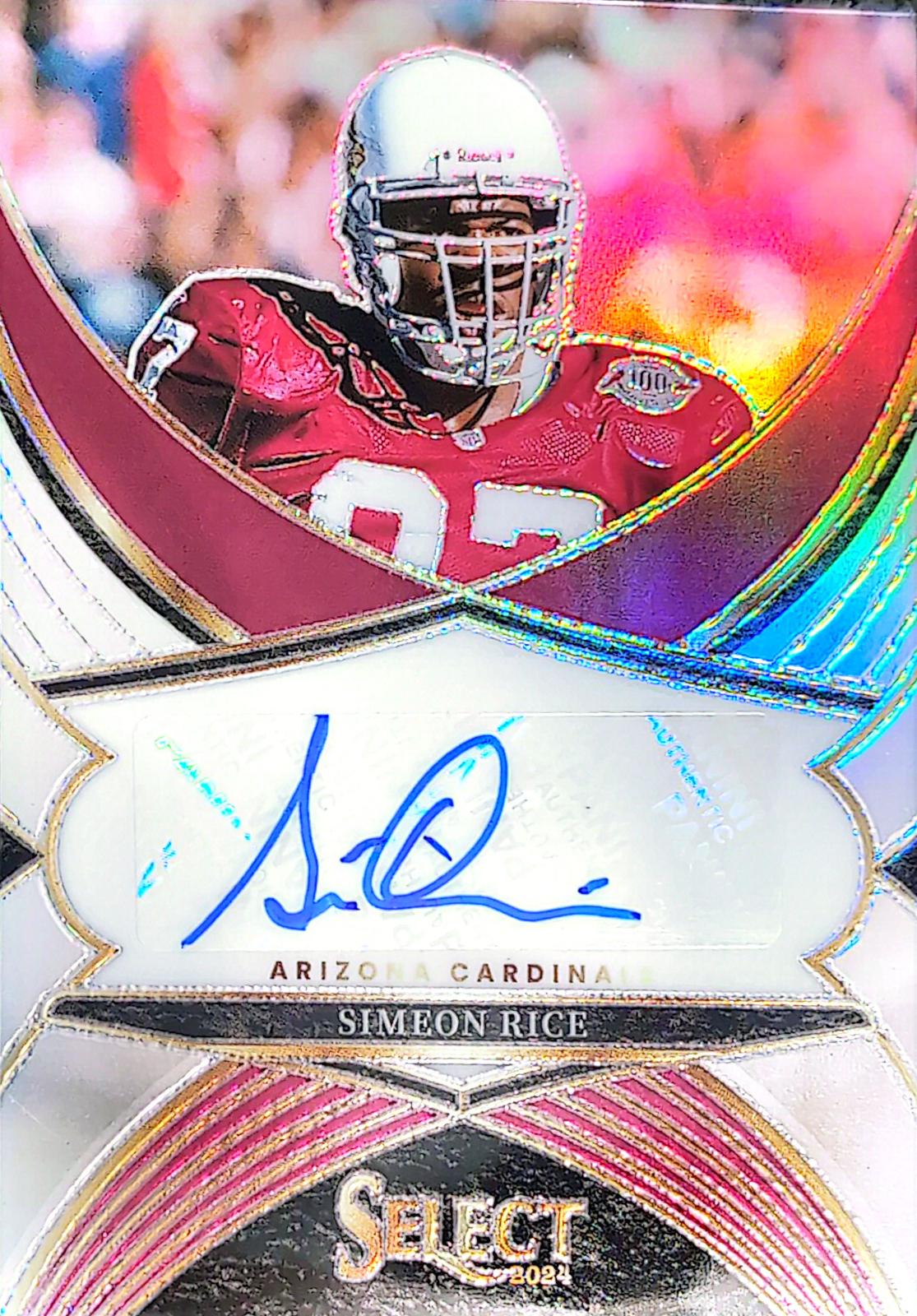 Simeon Rice #32 2024 Panini Select Football Select Signatures