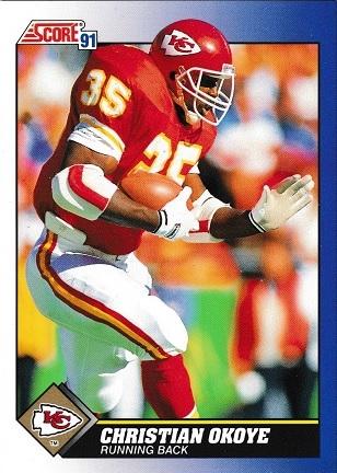 Christian Okoye #70 Football Cards 1991 Score