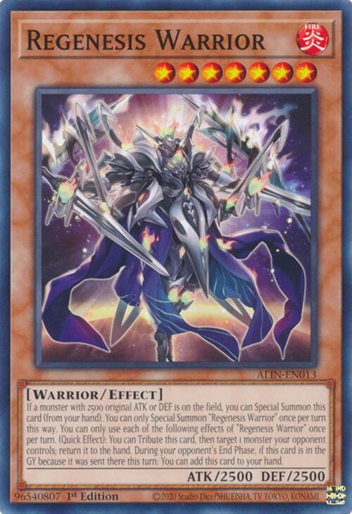 Regenesis Warrior ALIN-EN013 YuGiOh Alliance Insight