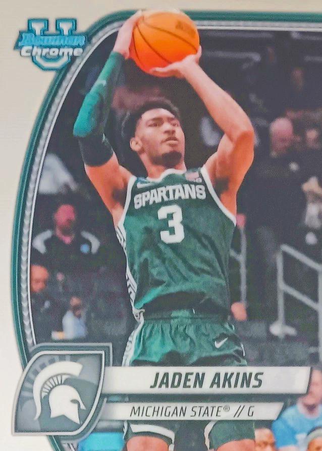 Jaden Akins #80 Basketball Cards 2024 Bowman Chrome University