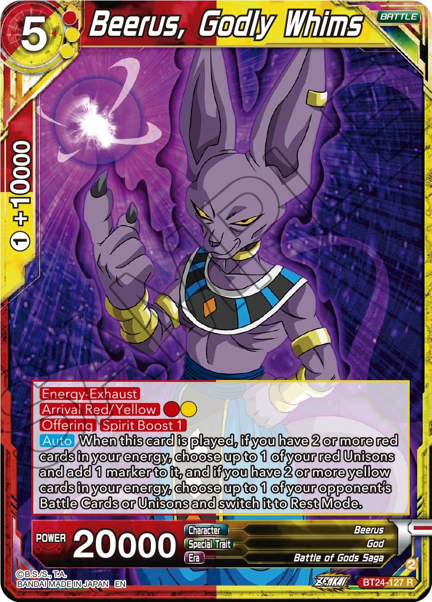 Beerus, Godly Whims BT24-127 Dragon Ball Super Beyond Generations