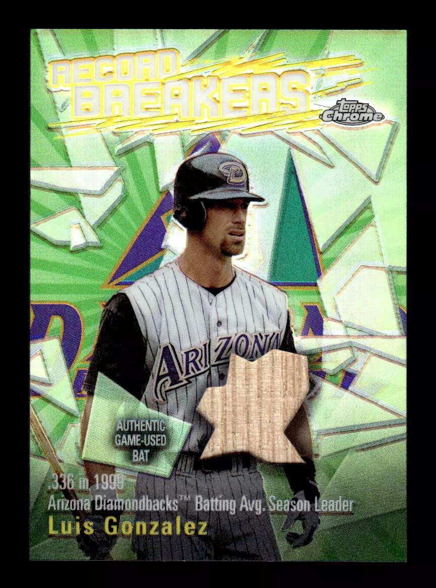 Luis Gonzalez #LG Baseball Cards 2003 Topps Chrome Record Breakers Relics