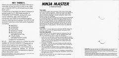 Full Cover Inside | Ninja Master ZX Spectrum