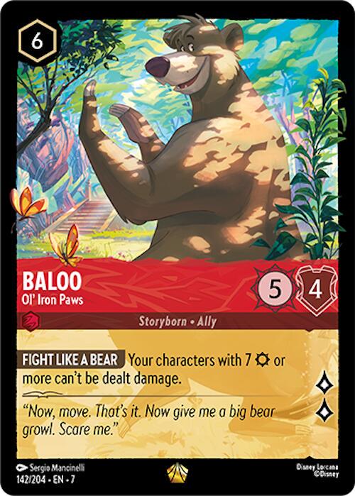 Baloo - Ol' Iron Paws #142 Lorcana Archazia's Island