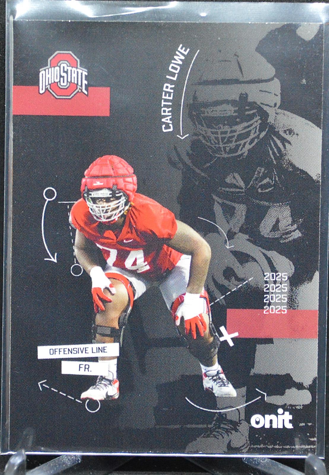 Carter Lowe #SIL-7 2025 Onit Athlete Ohio State Buckeyes Silhouette Football