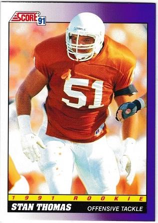 Stan Thomas #609 Football Cards 1991 Score