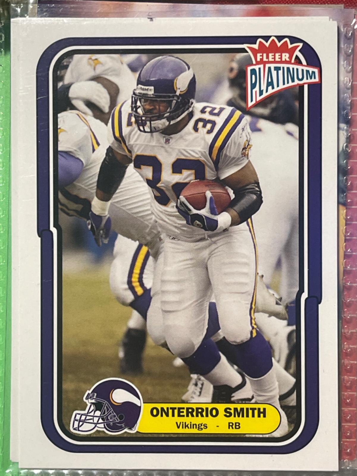 Onterrio Smith #8 Football Cards 2004 Fleer Platinum