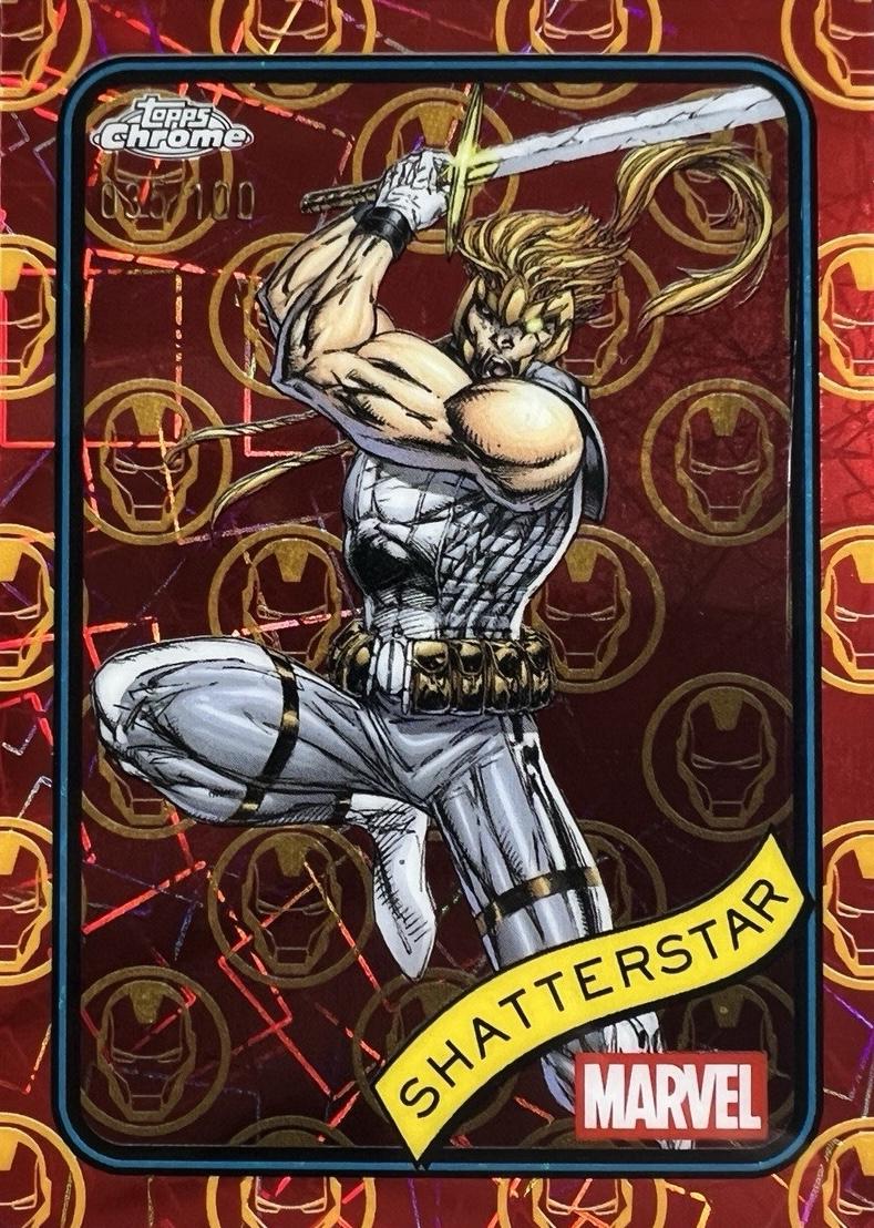 Shatterstar Iron Man Red & Gold Lazer Refractor