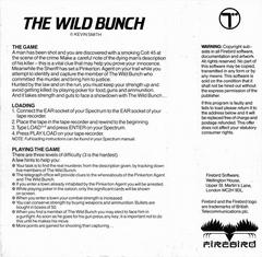 Full Cover Inside 1st Edition | Wild Bunch ZX Spectrum