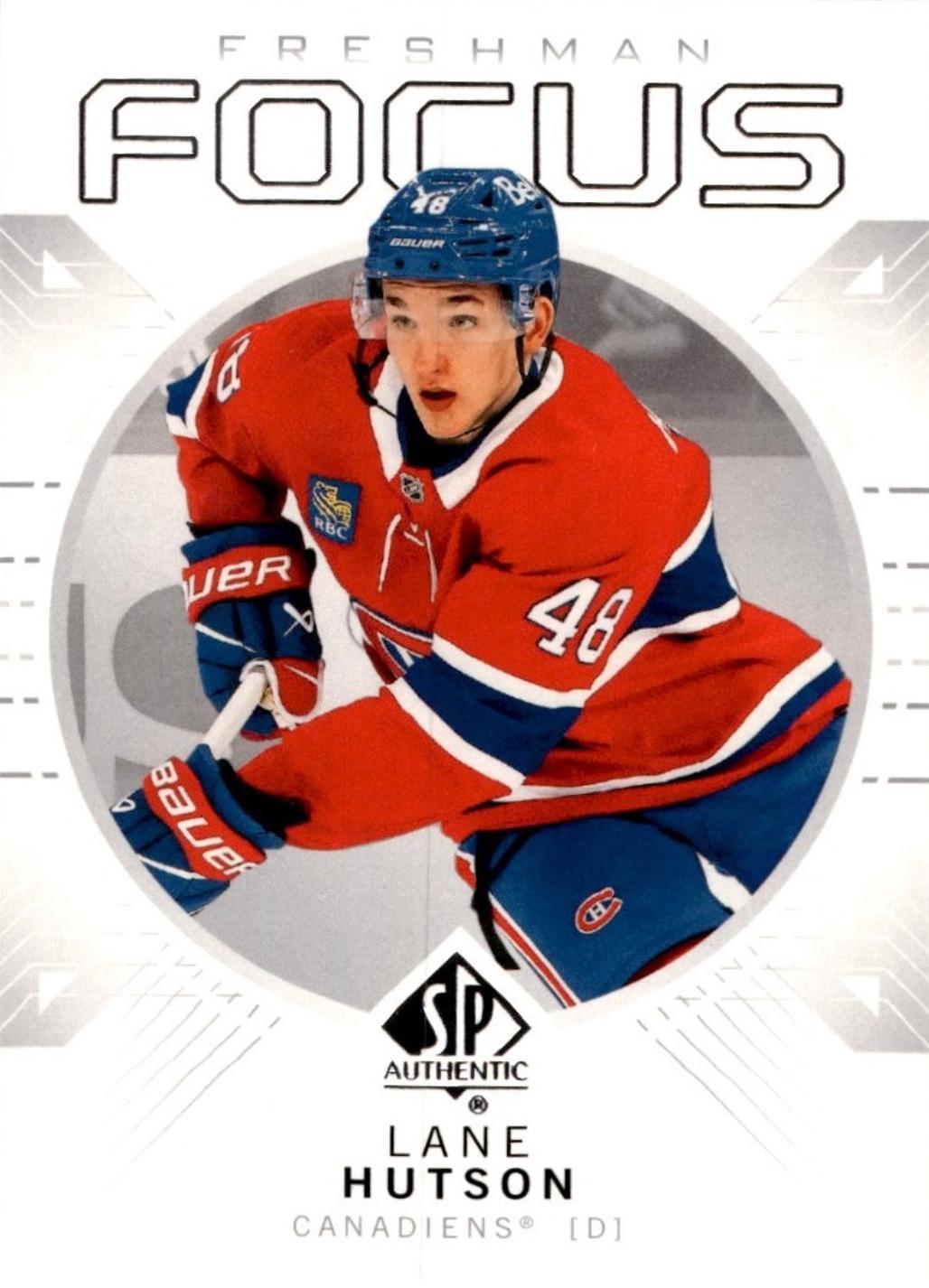 Lane Hutson #FF-38 2024-25 SP Authentic Hockey Freshman Focus