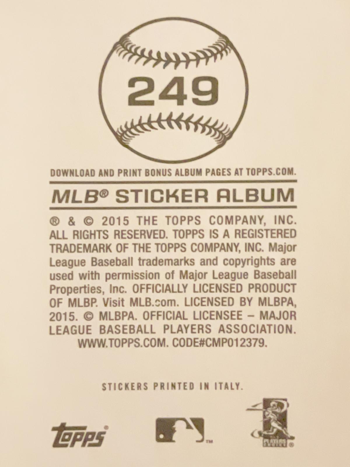 Randal Grichuk #249 Prices | 2015 Topps Sticker | Baseball Cards