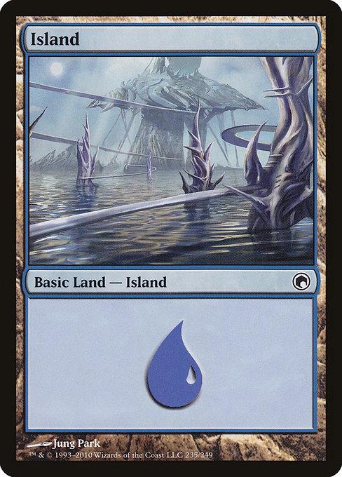 Island #235 Magic Scars of Mirrodin