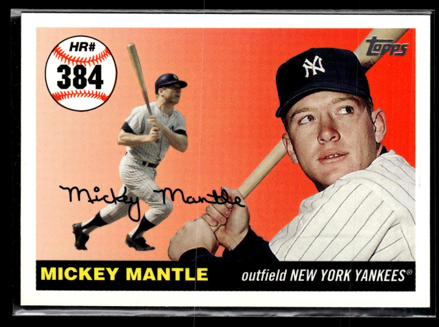 Mickey Mantle #MHR384 Baseball Cards 2007 Topps Mickey Mantle Home Run History