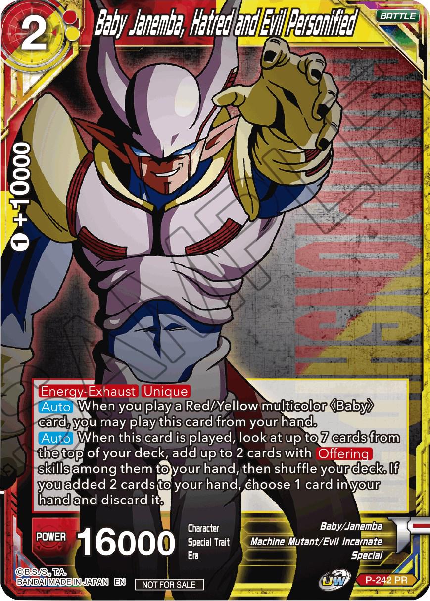Baby Janemba, Hatred and Evil Personified P-242 Dragon Ball Fusion World Promos