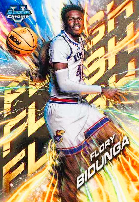 Flory Bidunga #FL-7 Basketball Cards 2024 Bowman Chrome University Flash