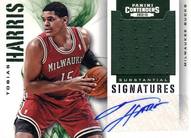 Tobias Harris #46 2012 Panini Contenders Substantial Signatures Material Basketball