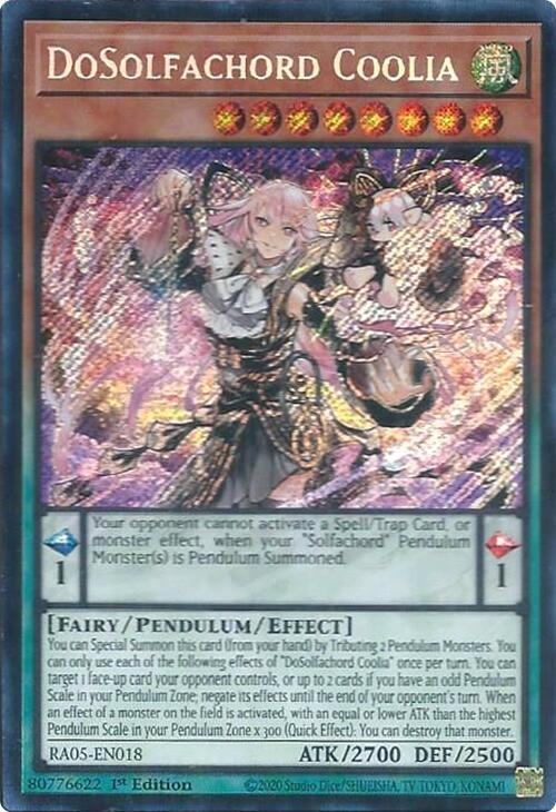 DoSolfachord Coolia [Platinum Secret Rare] RA05-EN018 Prices | YuGiOh Rarity  Collection 5 | YuGiOh Cards