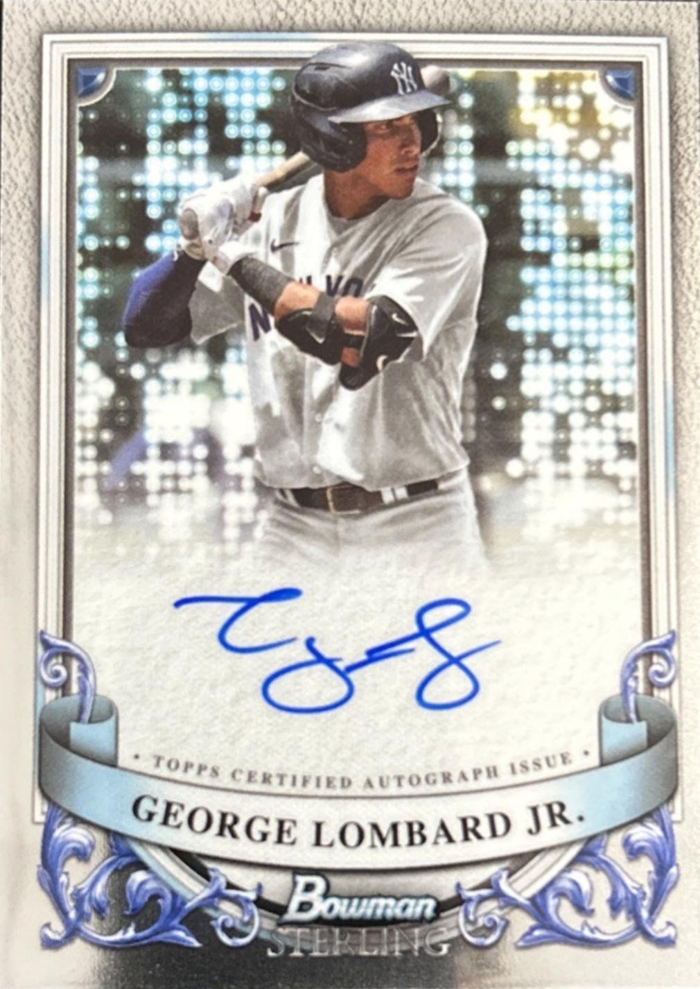 George Lombard Jr. #PA-GL Baseball Cards 2024 Bowman Sterling Prospect Autograph