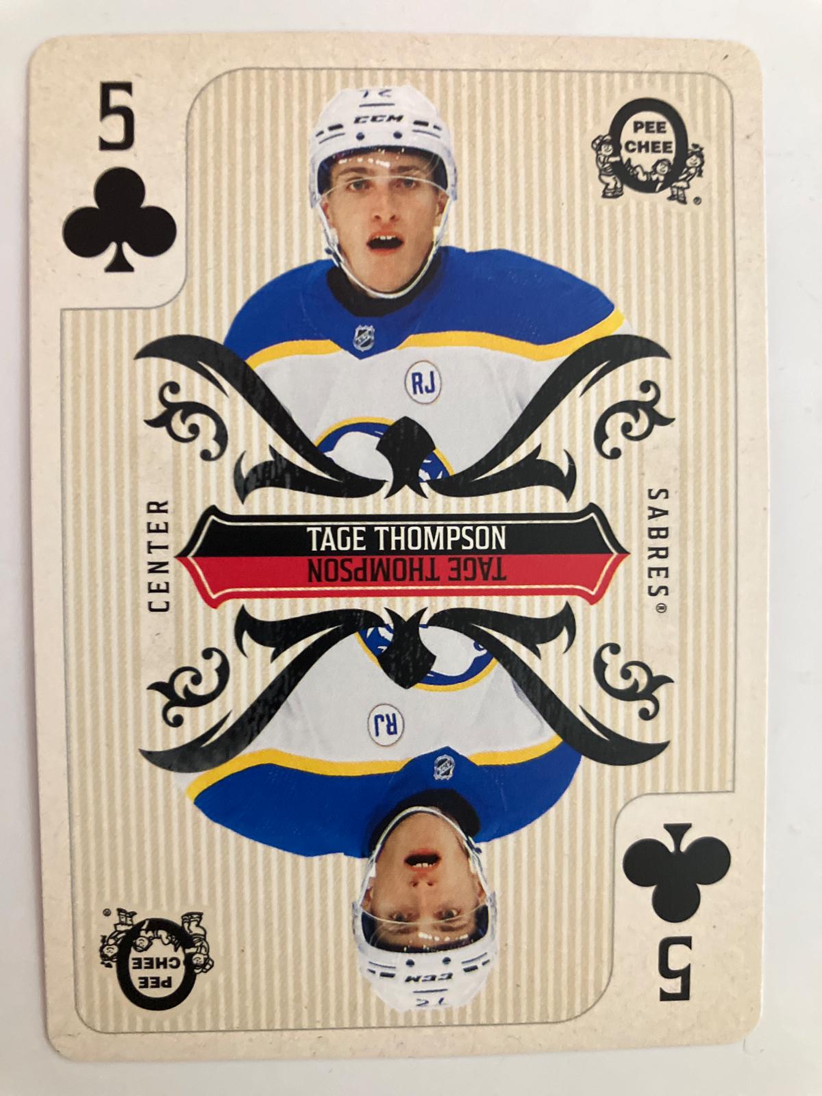 Tage Thompson #5-CLUBS 2024 O Pee Chee Playing Card Hockey