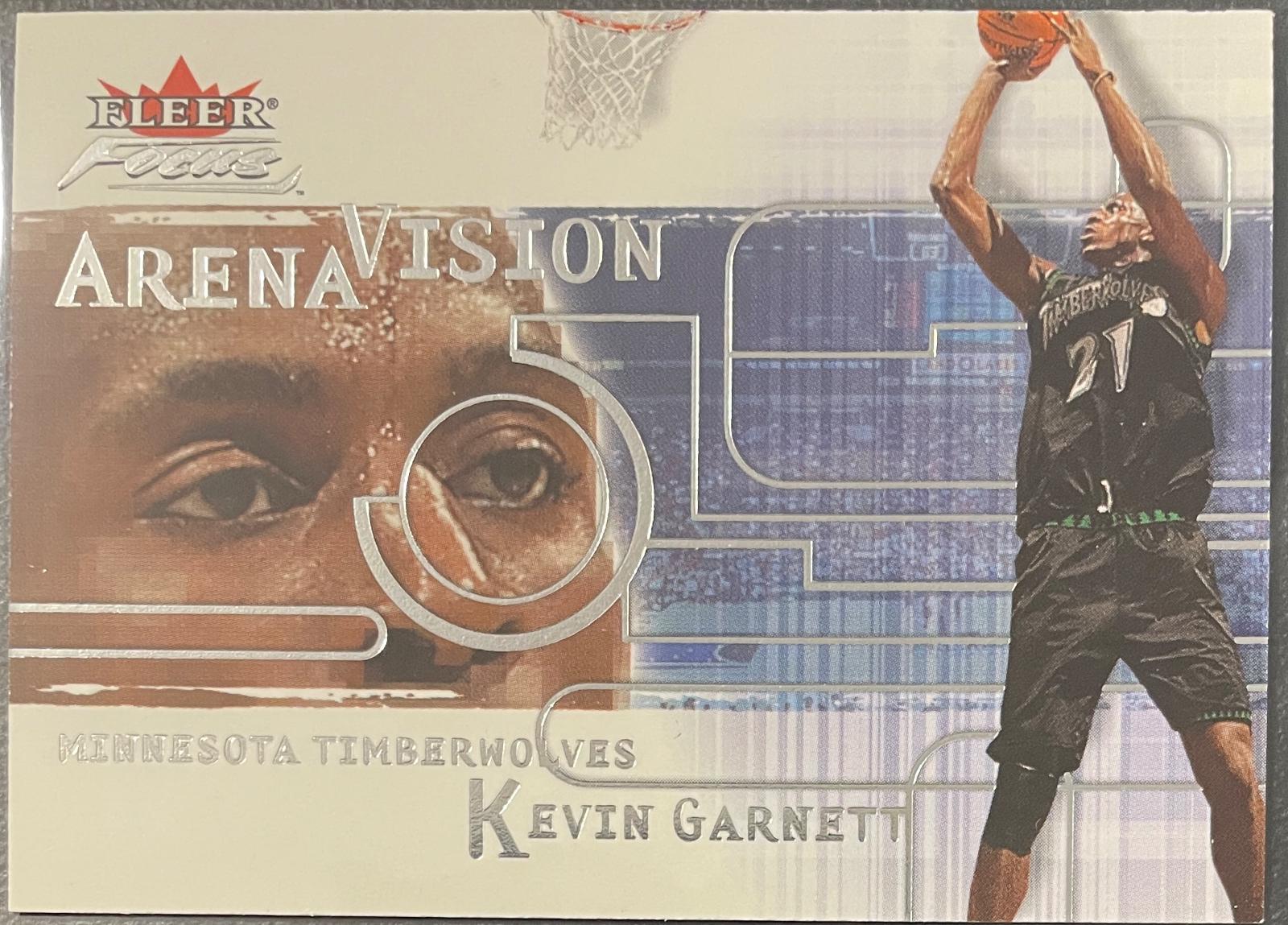 Kevin Garnett #4AV Basketball Cards 2000 Fleer Focus Arena Vision