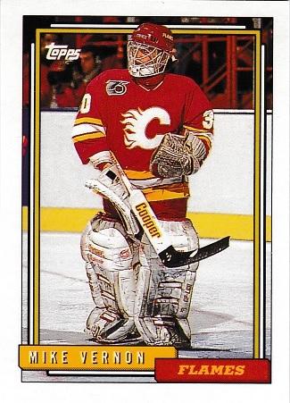 Mike Vernon #20 Hockey Cards 1992 Topps