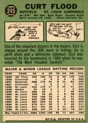 Back | Curt Flood Baseball Cards 1967 Topps