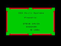Loading Screen | Steve Davis Snooker ZX Spectrum