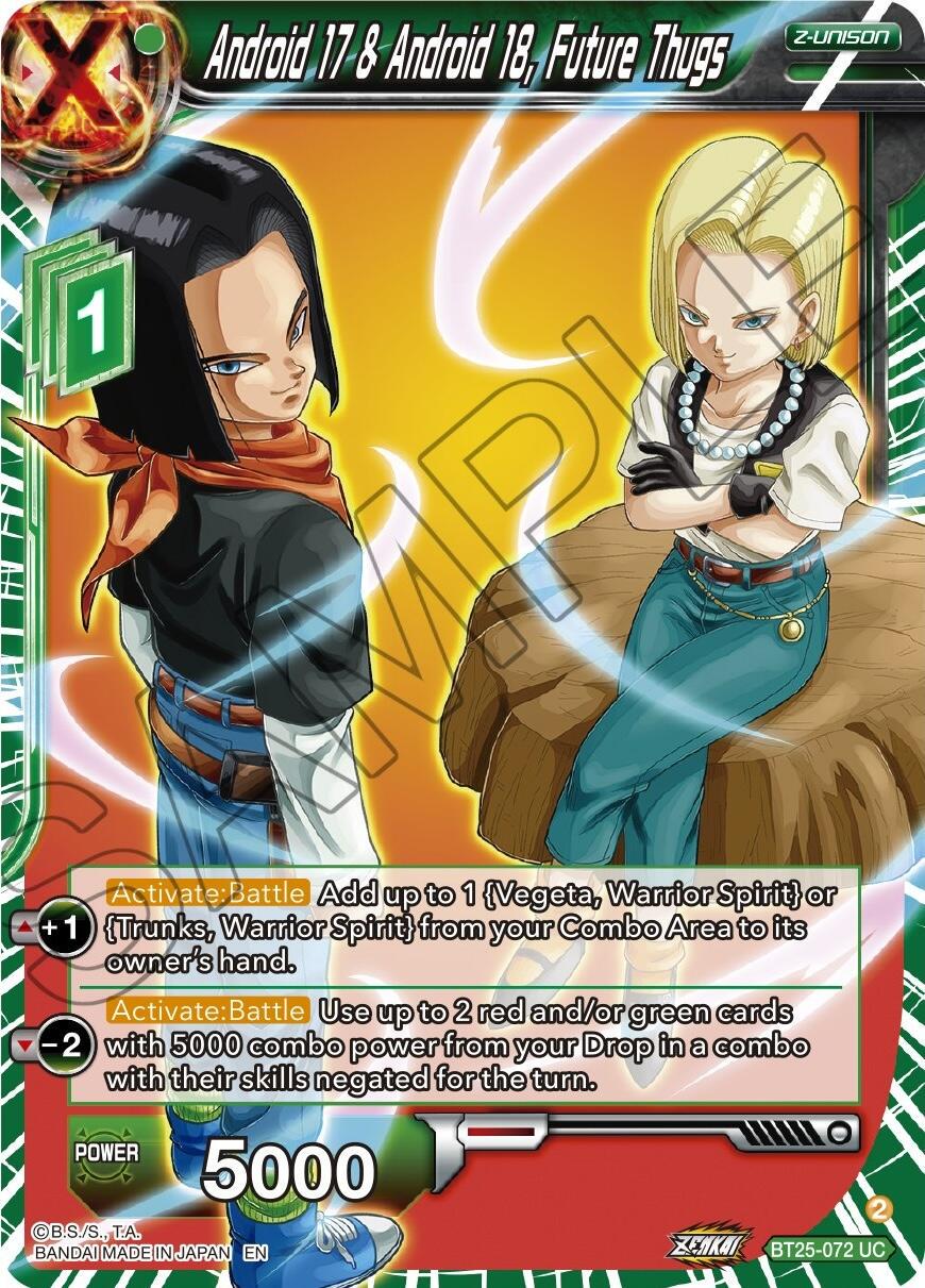 Android 17 & Android 18, Future Thugs BT25-072 Dragon Ball Super Legend of the Dragon Balls