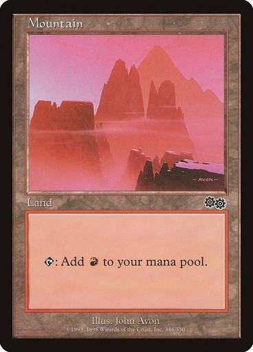 Mountain #346 Magic Urzas Saga