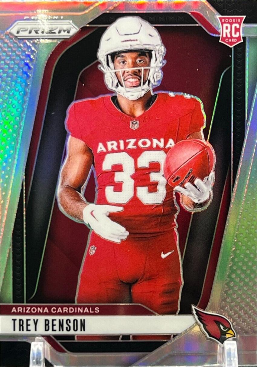 Trey Benson #38 Football Cards 2024 Panini Prizm Rookie Variation Silver