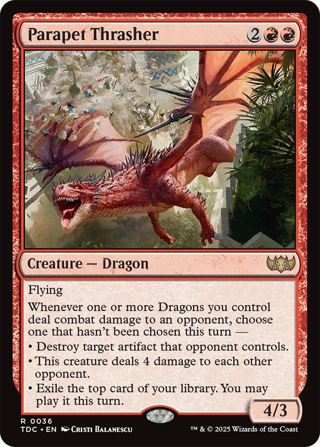 Parapet Thrasher #36 Magic Tarkir: Dragonstorm Commander