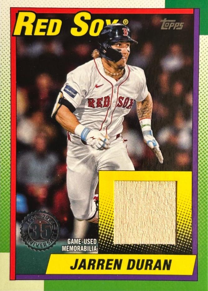 Jarren Duran #T90R-JDU Baseball Cards 2025 Topps 1990 Relic