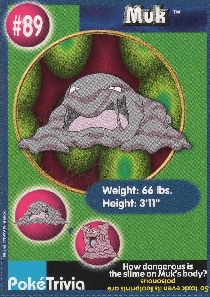 Muk #89 Pokemon Burger King