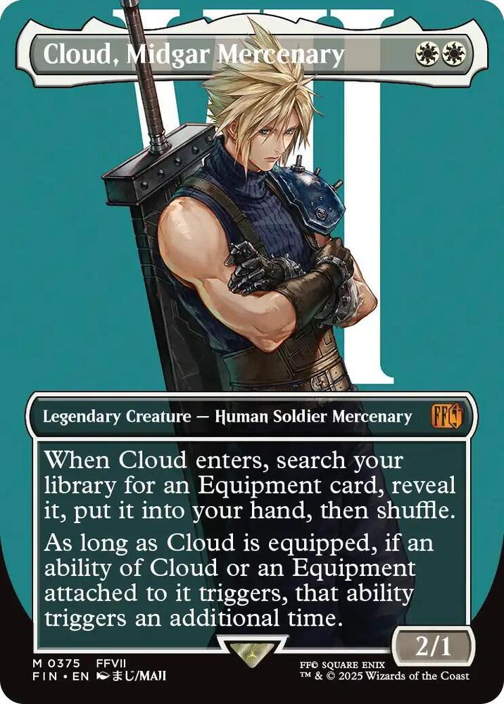 Cloud, Midgar Mercenary [Borderless Foil] (Magic Final Fantasy)