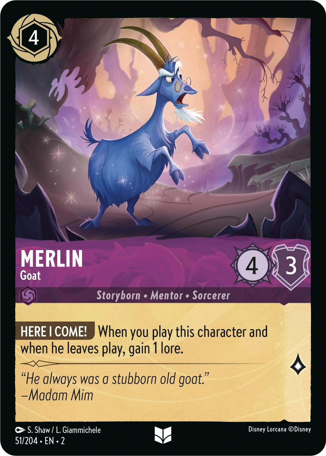 Merlin - Goat #51 Lorcana Rise of the Floodborn