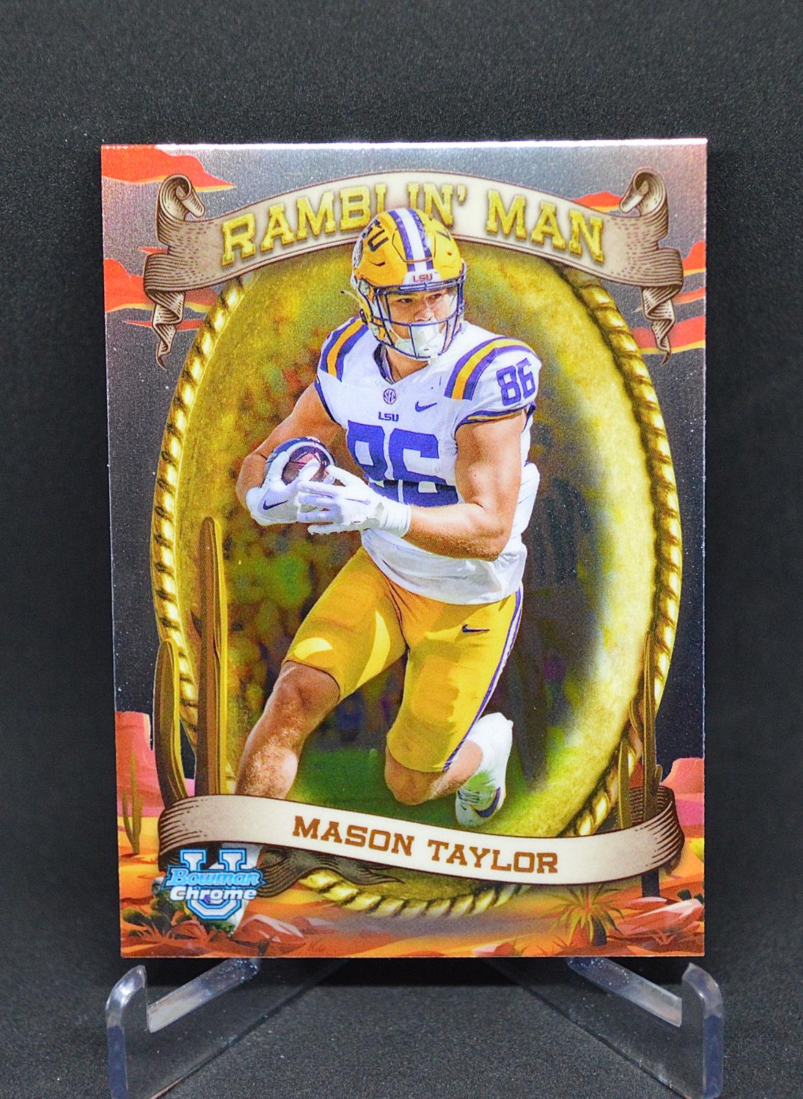 Mason Taylor #RM-15 Football Cards 2024 Bowman Chrome University Ramblin’ Man