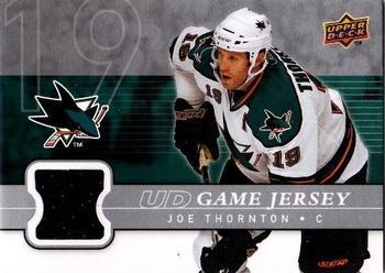 Joe Thornton #GJ-JT 2008-09 Upper Deck Hockey UD Game Jerseys