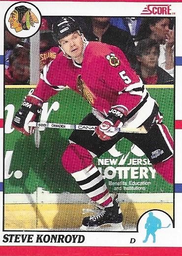 Steve Konroyd #29 Hockey Cards 1990 Score Canadian